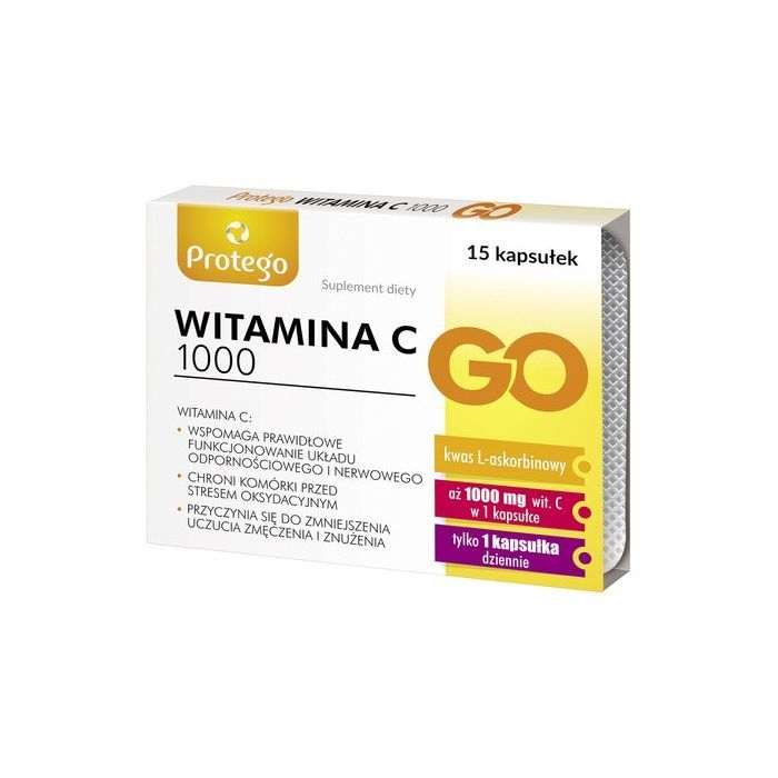 Protego Witamina C 1000 Go, kapsułki żelatynowe twarde, 15 szt. main product photo