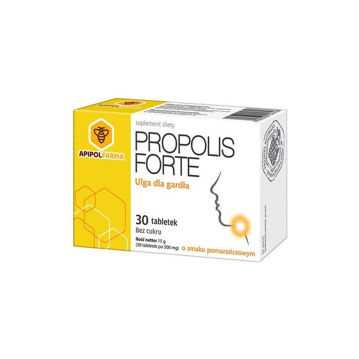 Propolis Forte o smaku pomarańczowym, tabletki do ssania, 30 szt. main product photo