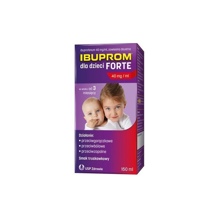 Ibuprom dla Dzieci Forte, 200 mg/5 ml, zawiesina doustna, 150 ml main product photo