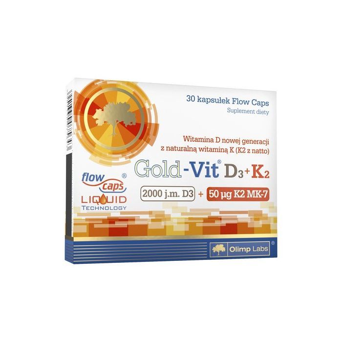 Olimp Gold-Vit D3+K2, 2000 IU+50 µg, kapsułki, 30 szt. main product photo
