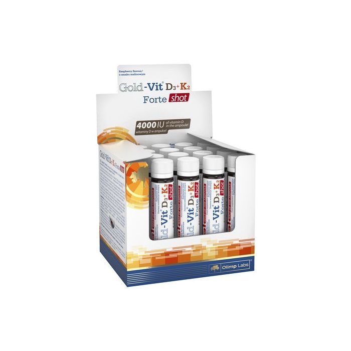 Olimp Gold-Vit D3+K2 Forte shot, płyn, smak malinowy, 25 ml, 1 szt. main product photo