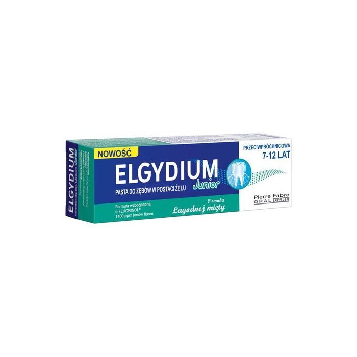 Elgydium Junior Łagodna Mięta, pasta do zębów dla dzieci 7-12 lat, 50 ml main product photo