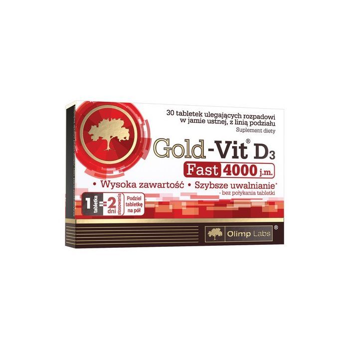Olimp Gold-Vit D3 Fast, 4000 j.m, tabletki ulegające rozpadowi w jamie ustnej, 30 szt. main product photo