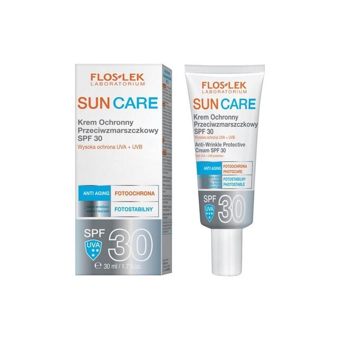 Flos-Lek Sun Care, krem ochronny przeciwzmarszczkowy SPF 30, 30 ml main product photo