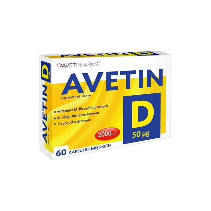 Avetin D, 50 µg, kapsułki miękkie, 60 szt. main product photo