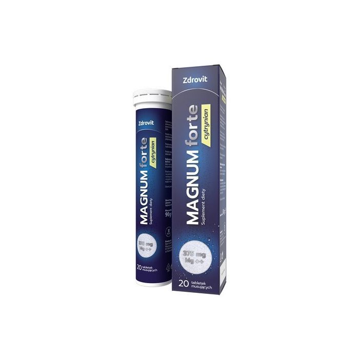 Zdrovit Magnum forte cytrynian, tabletki musujące, 20 szt. main product photo