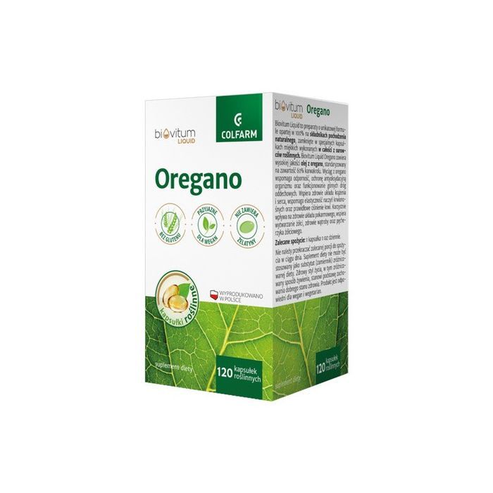 Biovitum Liquid Oregano, kapsułki roślinne, 120 szt. main product photo