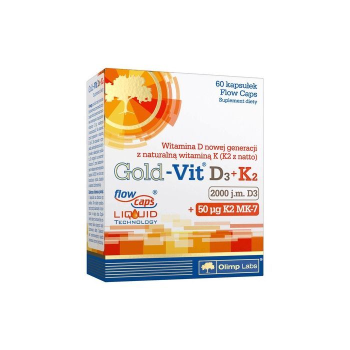 Olimp Gold-Vit D3+K2, 2000 IU + 50 μg, kapsułki, 60 szt. main product photo