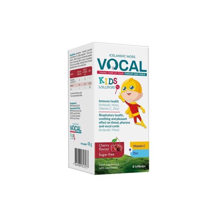 Vocal Kids, lizaki, smak wiśnia, 6 szt. main product photo