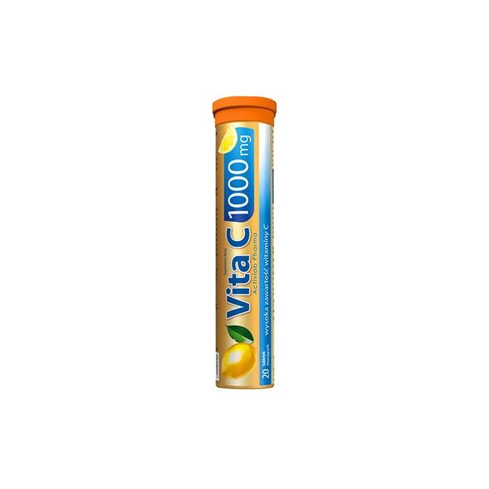 Vita C 1000 mg, Activlab Pharma, tabletki musujące, smak cytrynowy, 20 szt. main product photo