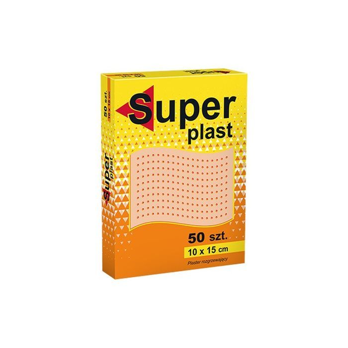Super Plast, plaster rozgrzewający, rozmiar 10 cm x 15 cm, 50 szt. main product photo