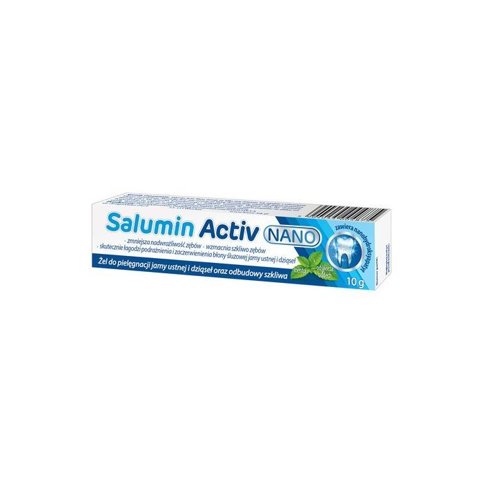 Salumin Activ Nano, żel do pielęgnacji jamy ustnej, dziąseł i odbudowy szkliwa, 10 g main product photo