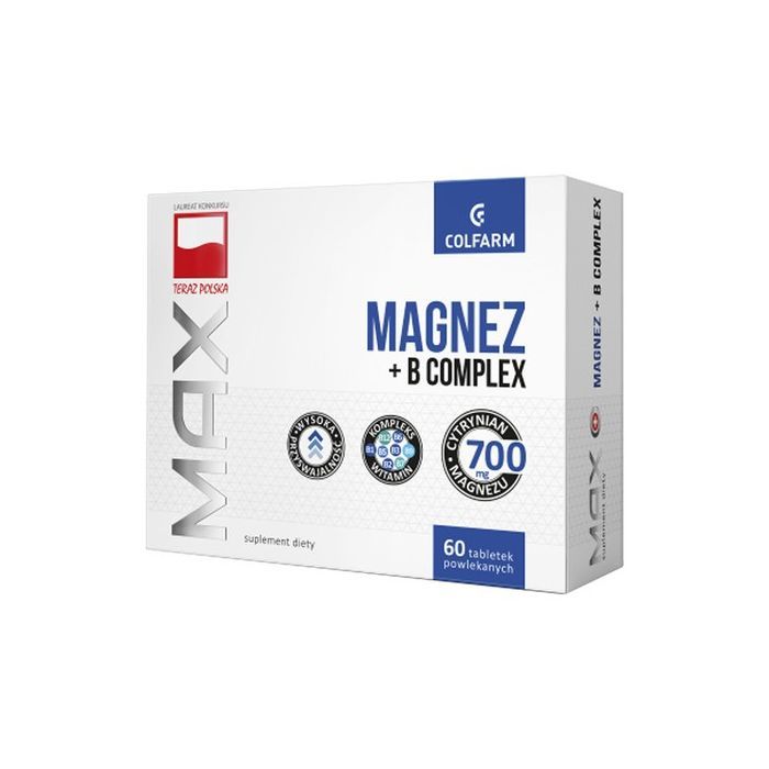 Magnez + B Complex, tabletki powlekane, 60 szt. main product photo