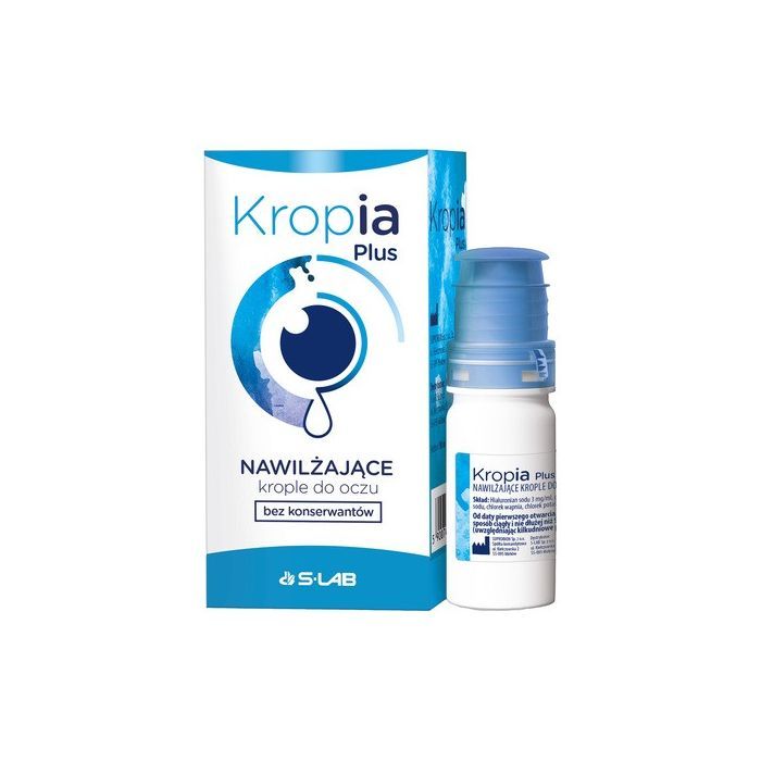 Kropia Plus, nawilżające krople do oczu, bez konserwantów, 10 ml main product photo