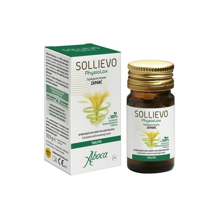 Sollievo PhysioLax, fizjologiczne leczenie zaparć, tabletki, 45 szt. main product photo
