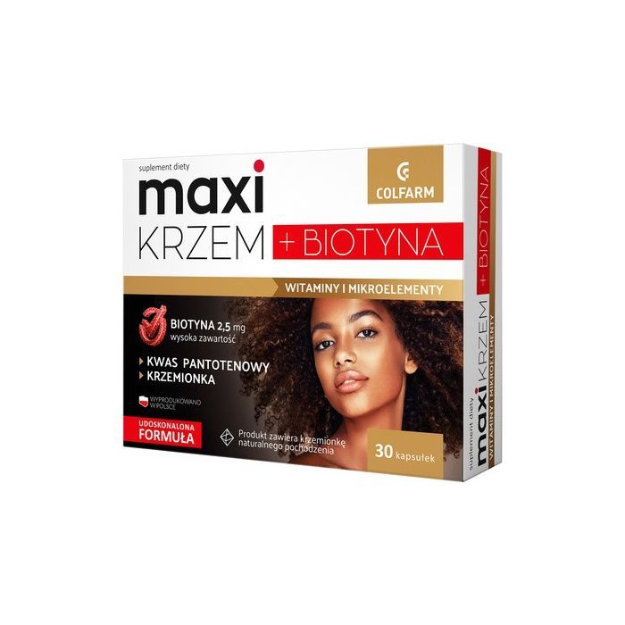 Maxi Krzem + Biotyna, kapsułki twarde, 30 szt. main product photo