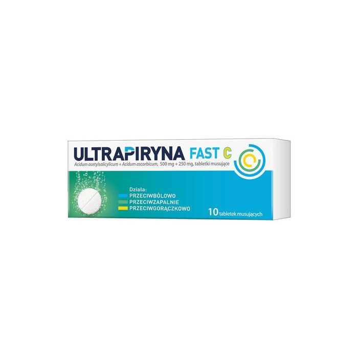 Ultrapiryna Fast C, 500 mg+250 mg, tabletki musujące, 10 szt. main product photo