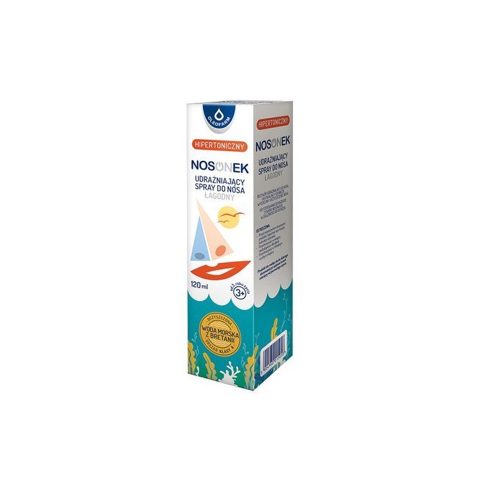 Nosonek, łagodny hipertoniczny roztwór wody morskiej do nosa, spray, 120 ml main product photo