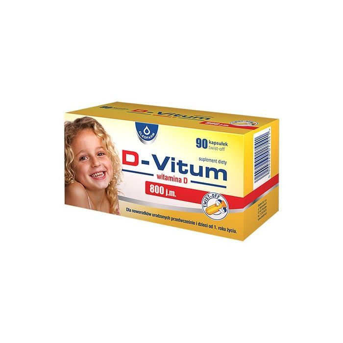 D-Vitum witamina D 800 j.m., kapsułki twist-off, 90 szt. main product photo