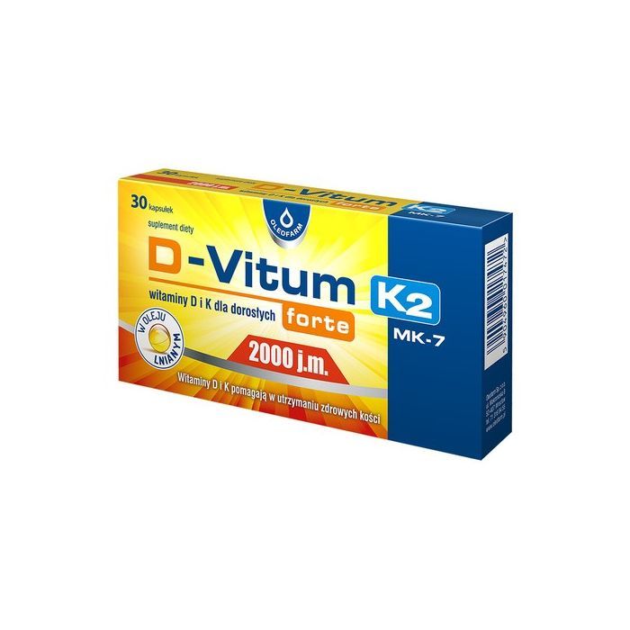 D-Vitum Forte 2000 j.m. K2, kapsułki, 30 szt. main product photo