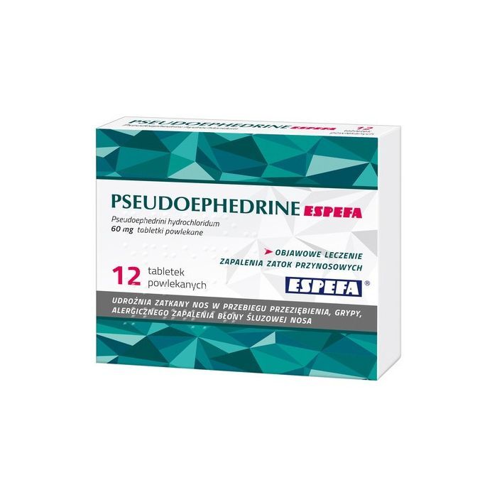 Pseudoephedrine Espefa, 60 mg, tabletki powlekane, 12 szt main product photo