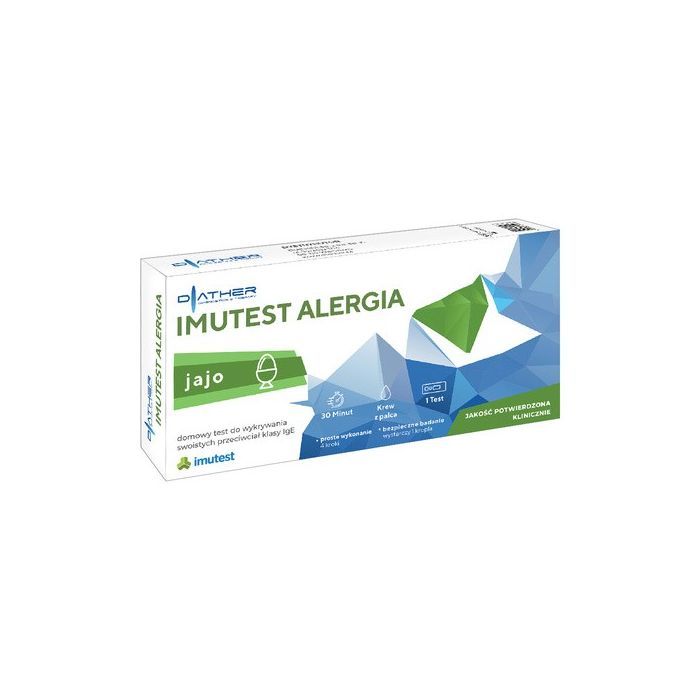 Imutest Alergia jajo, test do wykrywania przeciwciał IgE, 1 zestaw main product photo
