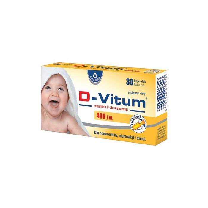 D-Vitum Witamina D dla niemowląt 400 j.m., kapsułki twist-off, 30 szt. main product photo