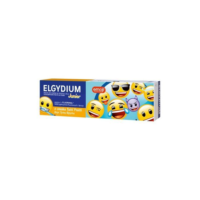 Elgydium Emoji Junior Tutti-Frutti, pasta do zębów dla dzieci 7-12 lat, 50 ml main product photo