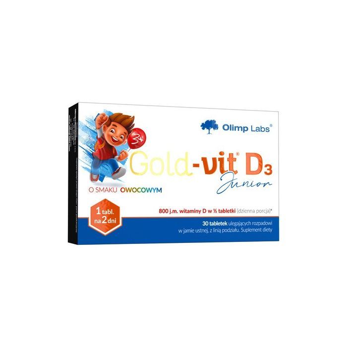 Olimp Gold-Vit D3 Junior, tabletki ulegające rozpadowi w jamie ustnej, 30 szt. main product photo