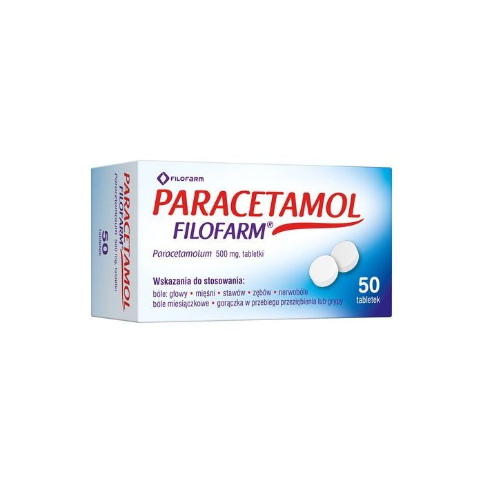 Paracetamol Filofarm, 500 mg, tabletki, 50 szt. main product photo