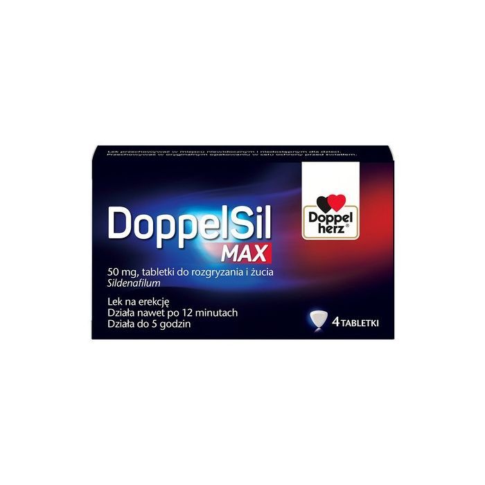 DoppelSil Max, 50 mg, tabletki do rozgryzania i żucia, 4 szt. main product photo