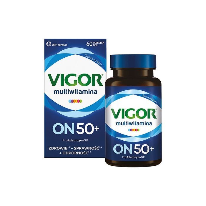 Vigor multiwitamina ON 50+ zestaw witamin i minerałów z żeń-szeniem i reishi, tabletki, 60 szt. main product photo
