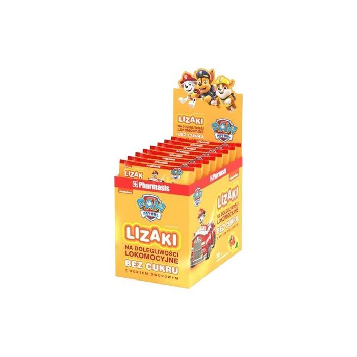 Lizak na dolegliwości lokomocyjne Pharmasis Psi Patrol, lizak, smak morelowy, 50 szt. main product photo