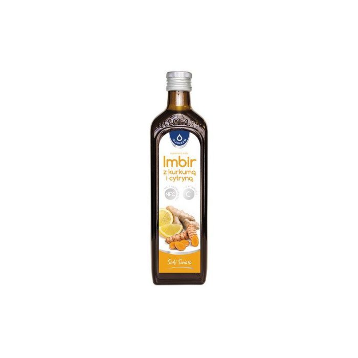 Oleofarm, Imbir z kurkumą i cytryną z witaminą C, płyn, 490 ml main product photo