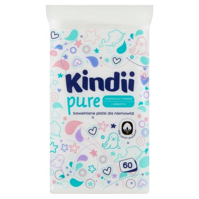 Kindii, Baby Sensitive, płatki bawełniane dla niemowląt, 60 szt. main product photo