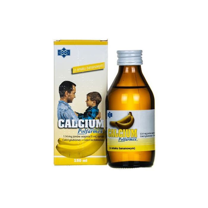 Calcium Polfarmex, syrop, o smaku bananowym, 150 ml main product photo