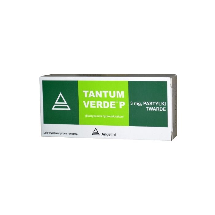 Tantum Verde smak miętowy, 3 mg, pastylki twarde, 20 szt. main product photo