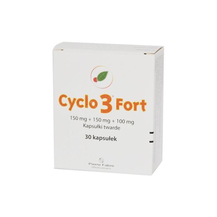 Cyclo 3 Fort, 150 mg+150 mg+100 mg, kapsułki twarde, 30 szt. main product photo