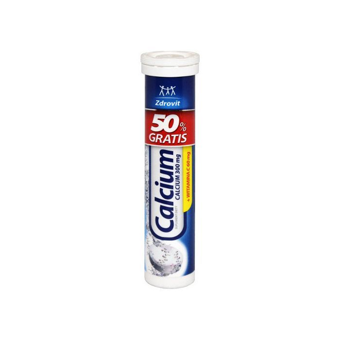 Zdrovit Calcium 300 mg + Witamina C, tabletki musujące, smak mandarynkowy, 20 szt. main product photo