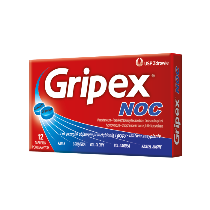 Gripex Noc, tabletki powlekane, 12 szt. main product photo