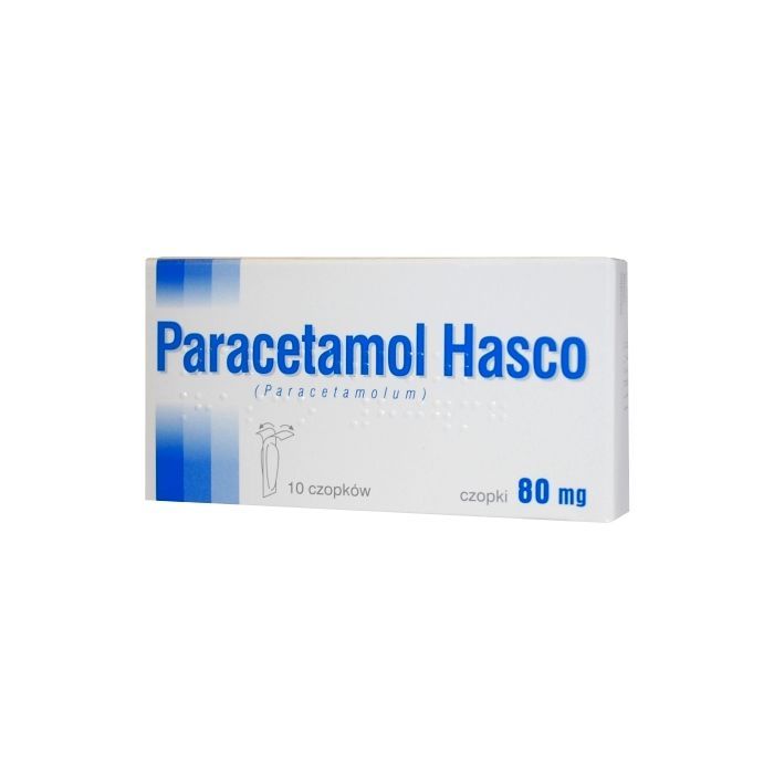 Paracetamol Hasco, 80 mg, czopki, 10 szt. main product photo