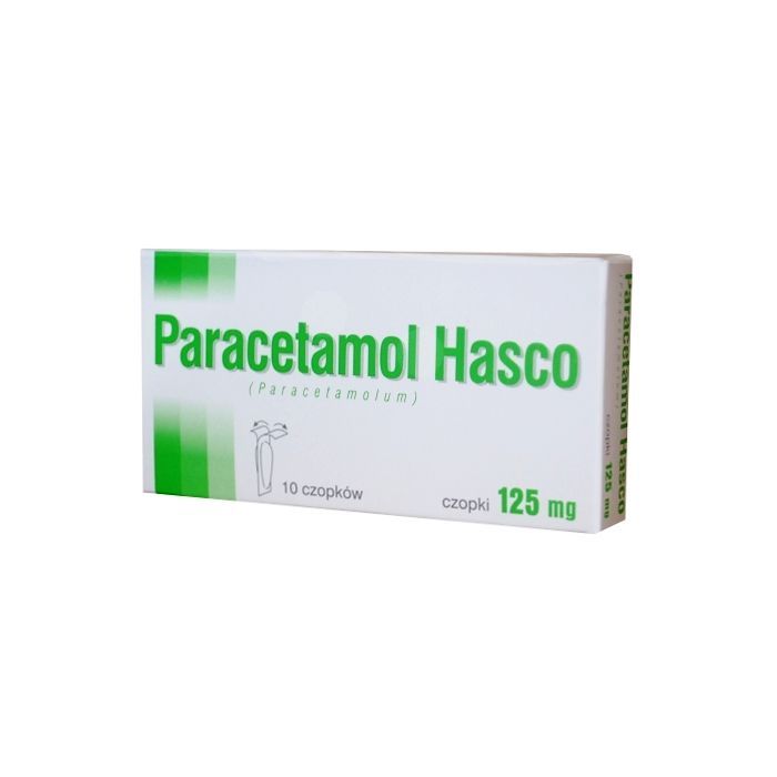 Paracetamol Hasco, 125 mg, czopki, 10 szt. main product photo
