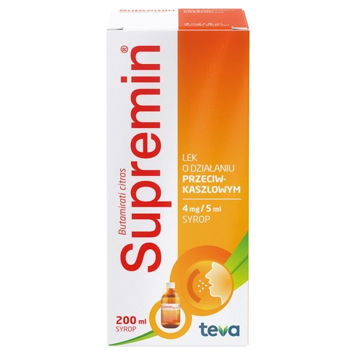 Supremin, 4 mg/5 ml, syrop, 200 ml,butel main product photo