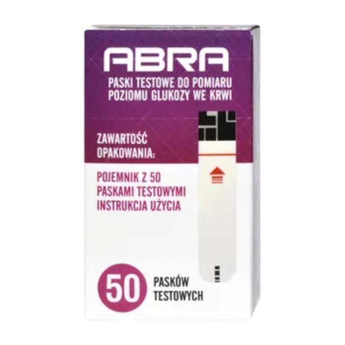 Abra, paski testowe do pomiaru poziomu glukozy we krwi, 50 szt. main product photo