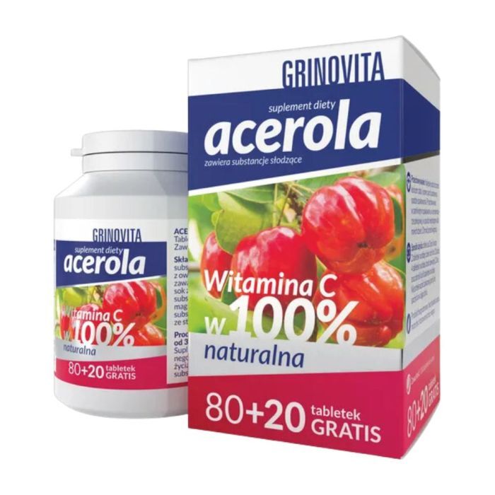 Acerola Grinovita, tabl.do ssania,100 szt main product photo