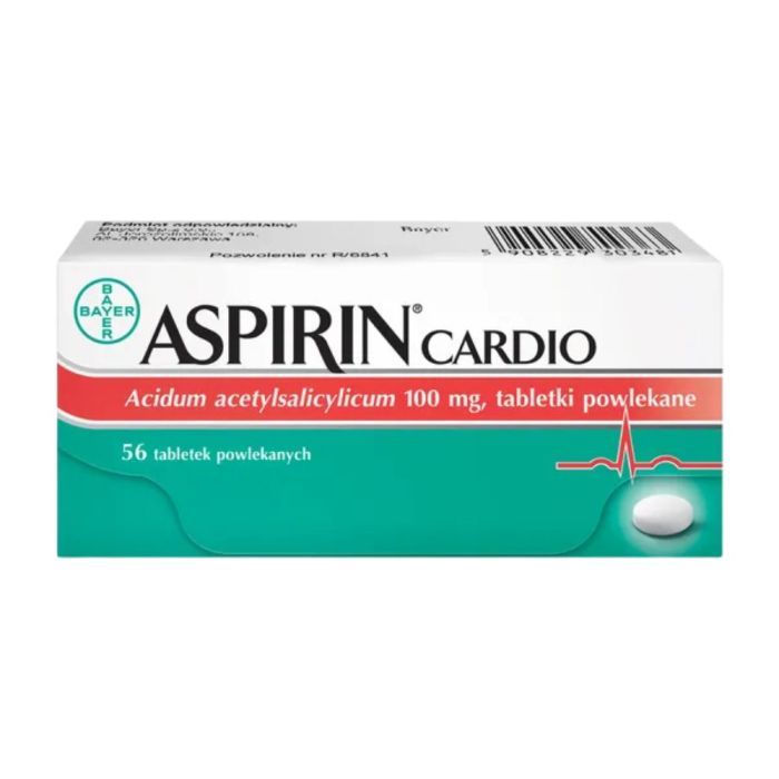 Aspirin Cardio,100 mg, tabl.powl.,56 szt main product photo