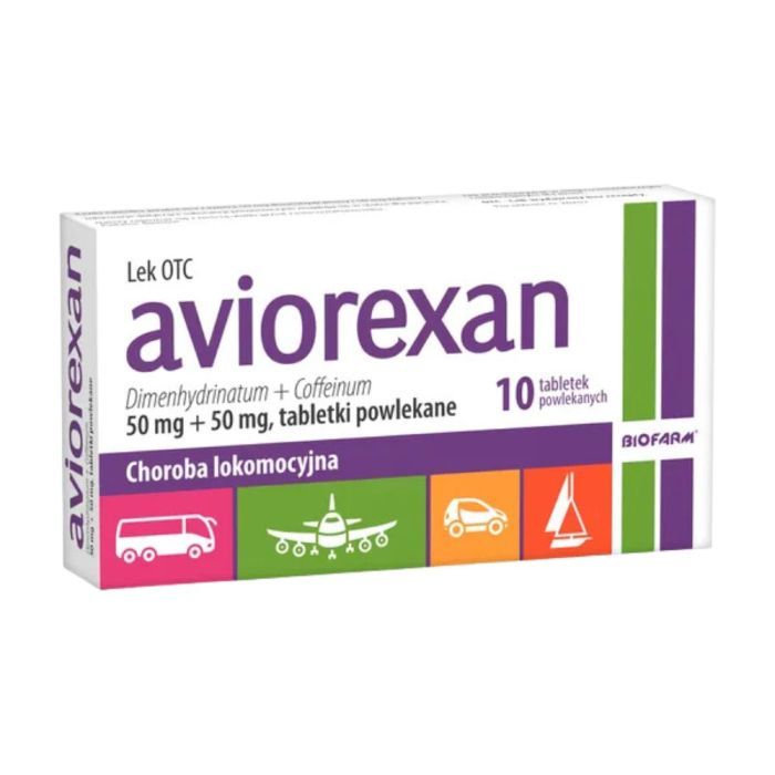 Aviorexan, 50 mg + 50 mg, tabl.powl., 10 szt main product photo