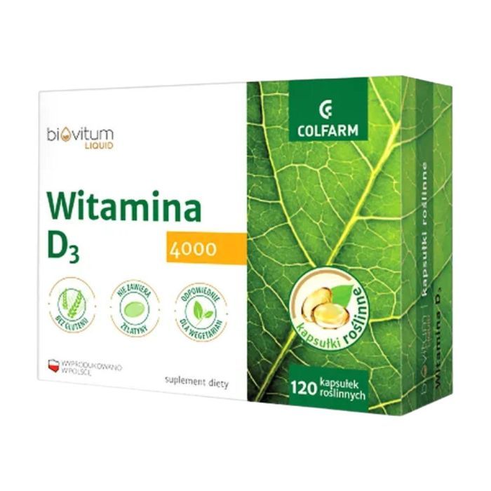 Biovitum Liquid Witamina D3 4000, kaps.,120 szt main product photo