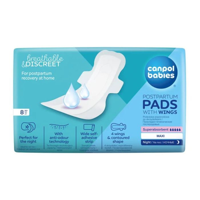 Canpol Babies, podpaska poporodowa ze skrzydełkami, Maxi, 8 szt. main product photo
