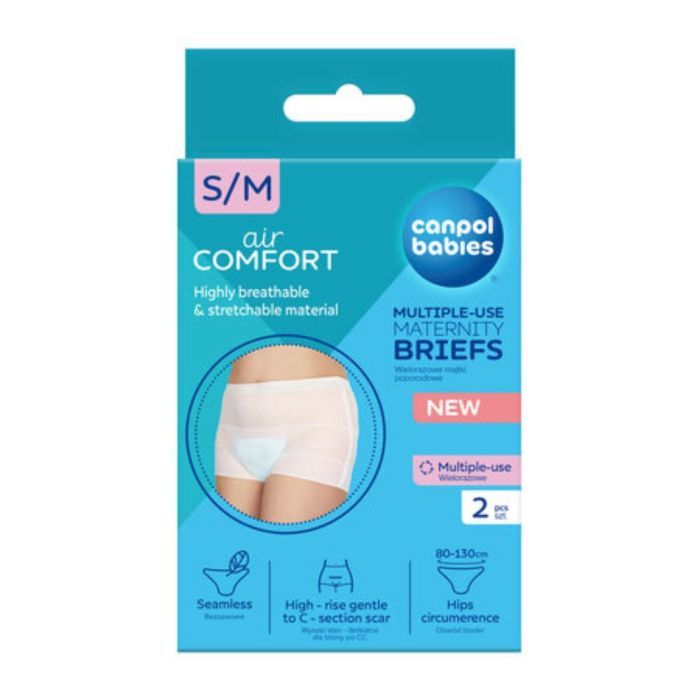 Canpol, wielorazowe majtki poporodowe, siateczkowe, rozmiar S/M, 2 szt. main product photo